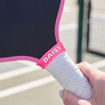 Fascia personalizzata multicolore per il manico della racchetta da pickleball con scritta: regalo di compleanno per gli appassionati di pickleball