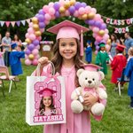 Personalized Graduation Elegant Bow Lightweight Colorful Gift Bag with Photo and Name 2026 Graduation Party  Celebration Gifts for Graduates