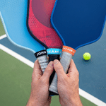 Fascia personalizzata multicolore per il manico della racchetta da pickleball con scritta: regalo di compleanno per gli appassionati di pickleball