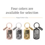 Personalised Soccer Basketball Sport National Flag Keychain with Title and Name Father's Day Game Day Gift for Dad Husband Grandpa