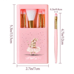 Set di pennelli per il trucco personalizzato con nome e specchio Regalo di compleanno per gli amanti del balletto