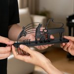 Personalised 3D Printed Multicolor Piano Silhouette Ornament with Name Home Decor Father's Day Music Festival Gift for Music Teacher Piano Lover