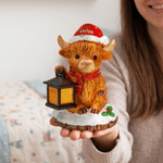 Personalizzato Carino fatto a mano Highland Cow caldo bagliore luce notturna con nome Decorazione casa Compleanno Anniversario regalo per i bambini Highland Cow amanti