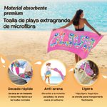 Toalla de playa personalizada extragrande de secado rápido con nombre y letras florales vibrantes regalo de cumpleaños para mujer y familia