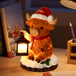 Personalizzato Carino fatto a mano Highland Cow caldo bagliore luce notturna con nome Decorazione casa Compleanno Anniversario regalo per i bambini Highland Cow amanti