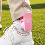Personalizzato giocatore di golf Silhouette portatile Golf Ball Ankle Holder con nome Hook and Loop Golf Tools Uso quotidiano Game Day Gift per gli amanti del golf