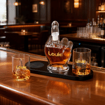 Personalised Funny Middle Finger Whiskey Decanter Set with Name Daily Use Father's Day Gift for Whiskey Lover Dad