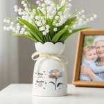 Personalisierte Geburt Blume Keramikvase mit Namen Geburtstag Jahrestag Geschenk für Mama Oma