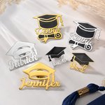Personalized Graduation Cap Brooch Pin with Name Graduation Keepsake Graduation Season Gift for Graduates