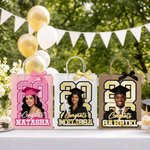 Personalized Graduation Elegant Bow Lightweight Colorful Gift Bag with Photo and Name 2026 Graduation Party  Celebration Gifts for Graduates