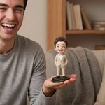 Gepersonaliseerd Bruidsjonkers Foto 3D Beeldje Ornament met Tekst Bureaudecor Bruiloft Enkel Feest Cadeau voor Bruidsjonkers