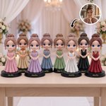 Personalised 3D Bridesmaid Photo Figurine Ornament with Text Desk Decoration Wedding Bachelorette Party Gift for Bridesmaid