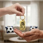 Personalised Soccer Basketball Sport National Flag Keychain with Title and Name Father's Day Game Day Gift for Dad Husband Grandpa