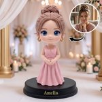 Personalised 3D Bridesmaid Photo Figurine Ornament with Text Desk Decoration Wedding Bachelorette Party Gift for Bridesmaid