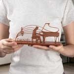 Personalised 3D Printed Multicolor Piano Silhouette Ornament with Name Home Decor Father's Day Music Festival Gift for Music Teacher Piano Lover