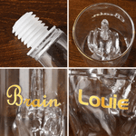 Personalised Funny Middle Finger Whiskey Decanter Set with Name Daily Use Father's Day Gift for Whiskey Lover Dad