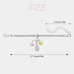 Personalised Tennis Racket Ball Cap Adjustable Snake Bracelet with Name Tennis Match Birthday Gift for Tennis Lover