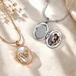 Personalised Butterfly Locket 1-2 Photos Necklace Dainty Jewellery Birthday Anniversary Memorial Gift for Women