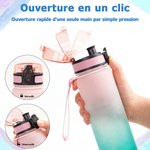 Bouteille d'eau de sport personnalisée avec silhouette numéro et nom - Couvercle à clapet - Cadeau d'anniversaire pour amateurs de football