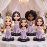 Personalised 3D Bridesmaid Photo Figurine Ornament with Text Desk Decoration Wedding Bachelorette Party Gift for Bridesmaid