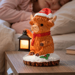 Personalizzato Carino fatto a mano Highland Cow caldo bagliore luce notturna con nome Decorazione casa Compleanno Anniversario regalo per i bambini Highland Cow amanti