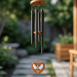 Personalised Pet Photo Paw Angel Wing Wooden Wind Chimes with Name Home Use Sympathy Anniversary Gift for Pet Owner Friend