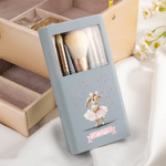 Set di pennelli per il trucco personalizzato con nome e specchio Regalo di compleanno per gli amanti del balletto