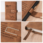 Personalizzato Difference Maker Taccuino in pelle PU A5 con nome Uso quotidiano in ufficio Apprezziamo il regalo per il collega Mentor Leader