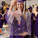 Personalized Cartoon Graduation Character  Clear Gift Bag with Name and Year Graduation Gift for Graduates Friends