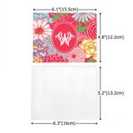 Personalized Chinese Floral Bird Style Tri-Folded Card Cover Sticker Set with Double Letters Birthday Mahjong Night Gift for Mahjong Lovers