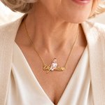 Personalised Heart Photo Design Necklace with Name Dainty Jewellery Birthday Anniversary Mother's Day Gift for Mom Grandma