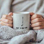 Personalized Best Dad By Par Golf Club 11/15 oz Ceramic Coffee Mug with 1-7 Names Birthday Father's Day Gift for Father Grandpa Golf Lover
