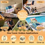 Serviette de plage magnétique surdimensionnée à motif floral multicolore, séchage rapide et personnalisée avec prénom – Cadeau d'anniversaire ou pour les vacances d'été, pour un ami ou un membre de la