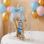 Personalized Cartoon Graduation Character  Clear Gift Bag with Name and Year Graduation Gift for Graduates Friends