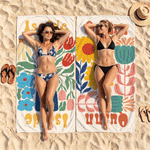 Serviette de plage magnétique surdimensionnée à motif floral multicolore, séchage rapide et personnalisée avec prénom – Cadeau d'anniversaire ou pour les vacances d'été, pour un ami ou un membre de la