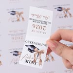 Personalized Graduation Cap Bow Mint Candy Label Stickers with Name and Year Favor Label Celebration Graduation Party Decor for 2026 Graduates