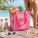 Personalized Summer Theme Design Tote Beach Bag with Name Daily Use Travel Birthday Gift for Women Besties