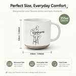 Personalised Line Style Guitarist Character 355 ml Ceramic Coffee Mug with Engraved Name Daily Use Birthday Gift for Guitar Player Music Lovers