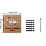 Personalised Heart-Shaped Birth Flower Name Year DIY Photo Guestbook with Ballpoint Pen and Stickers Bridal Shower Party Wedding Gift for Newlyweds