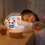 Personalized Cute Rainbow Animals LED Night Light with Name and Wooden Base Room Decor Birthday Children's Day Gift for Children