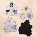 Personalised Play Eat Sleep Poop Pet's One Day Glossy Acrylic Fridge Magnet with Pet Portrait Home Decor Pet Birthday Party Gift for Pet Owner