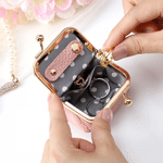 Personalised Birth Flower Skull PU Leather Mini Jewellery Box with Name and Kiss Lock Daily Use Birthday Gift for Girls Women Goth Enthusiasts