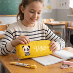 Personalized Cute Rainbow Cartoon Animal Pencil Case with Name School Supply Back to School Birthday Gift for Kids