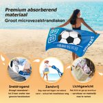 Gepersonaliseerde sneldrogende voetbal strandhanddoek met naam nummer en teamnaam strandcadeau verjaardagscadeau voor sportliefhebbers en familie