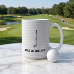 Personalized Best Dad By Par Golf Club 11/15 oz Ceramic Coffee Mug with 1-7 Names Birthday Father's Day Gift for Father Grandpa Golf Lover
