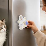 Personalised Play Eat Sleep Poop Pet's One Day Glossy Acrylic Fridge Magnet with Pet Portrait Home Decor Pet Birthday Party Gift for Pet Owner