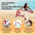 Personalisierte Haustier-Illustration Strandtuch | mit Porträt und Namen | schnelltrocknend | Sommer Geburtstag Geschenk für Tierliebhaber