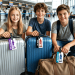 Personalized Teen Silhouette Soccer Luggage Tag with Name Travel Accessory Birthday Team Gift for Soccer Lover
