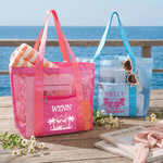 Personalized Summer Theme Design Tote Beach Bag with Name Daily Use Travel Birthday Gift for Women Besties