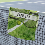 Personlig tennisracket – superabsorberende sportshåndkle med navn – gave til utendørsaktiviteter, bursdager, konkurranser og trening for tennisentusiaster